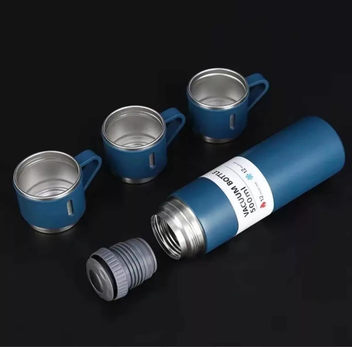 Miniatura 2 de Set De Termo Acero Inoxidable Con Tazas